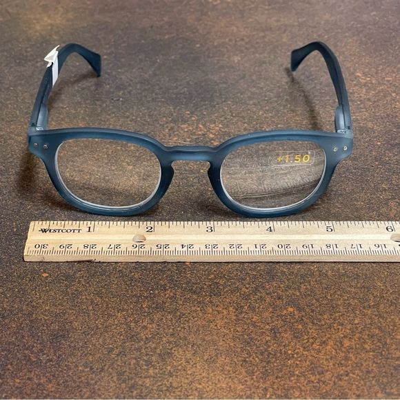Ann Taylor Factory Designer Blue/Green Primer Women's Reading Glasses +1.50 NWOB - Picture 2 of 12
